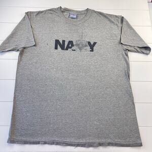 Navy Vintage single stitch Military Gray T-shirt All Sport Men's size XL USA